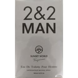 2&2 Man Eau De Toilette Pour Homme Spray 100 ML - Sunset World Fragances