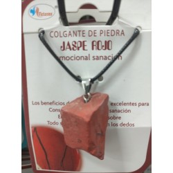Colgante de piedra Jazpe Rojo
