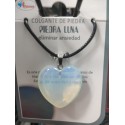 Colgante de piedra Luna con forma de corazón tamaño mediano