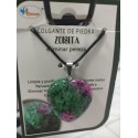 Colgante de piedra Zoisita con forma de corazón tamaño mediano