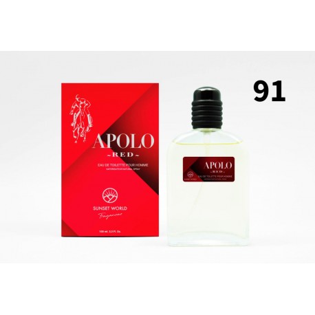 Apolo Red Eau De Toilette Pour Homme Spray 100 ML - Sunset World Fragances