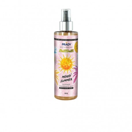 Body and Hair Mist Brillibrilli - Monoi Summer Shimmer Fragrance Mist With Aloe Vera Spray 250 ML