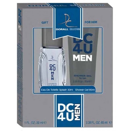 Estuche Set - Gift for Him DC4UFor Men Eau De Toilette 30 ML + Shower gel 85 ML - Dorall Collection